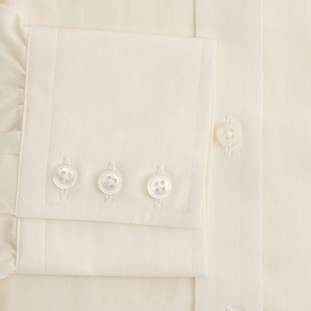 Cream Fine Pencil Stripe Mayfair Shirt
