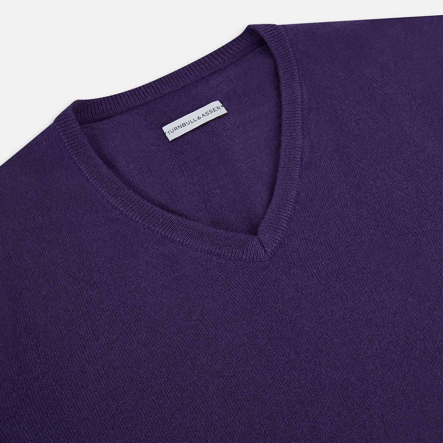 Purple Cashmere V-neck Jumper