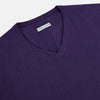 View 2 of product Purple Cashmere V-neck Jumper