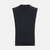 View 3 of product Dark Green Melange Cashmere V-Neck Vest