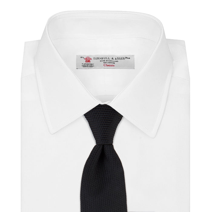 Seven-Fold Black Lace Silk Tie Image 1