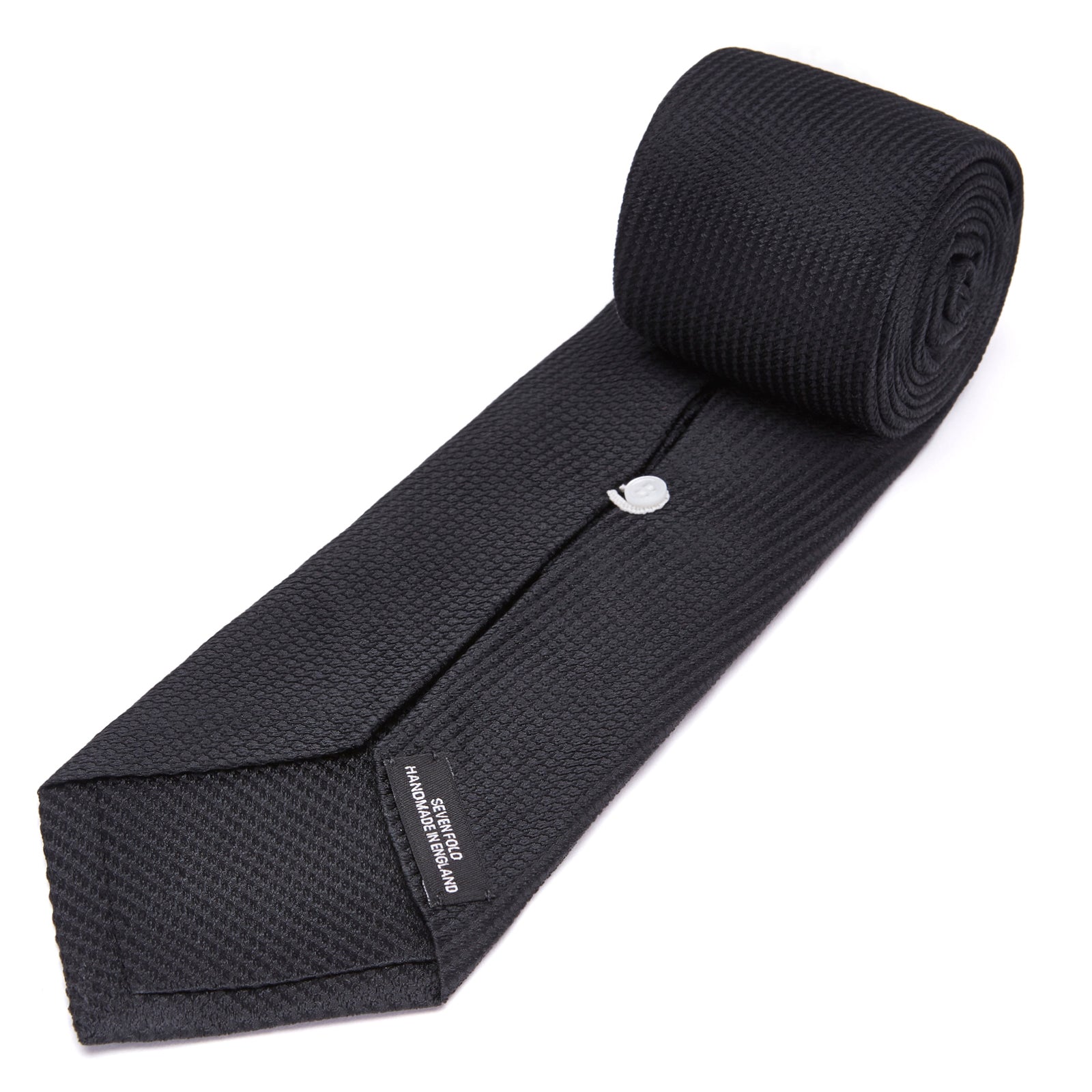 View 4 of product Seven-Fold Black Lace Silk Tie