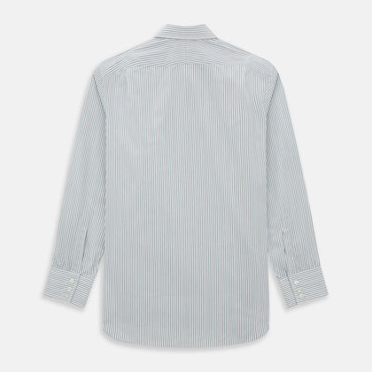 Forest Green with Multicoloured Music Stripe Mayfair Shirt Image 2