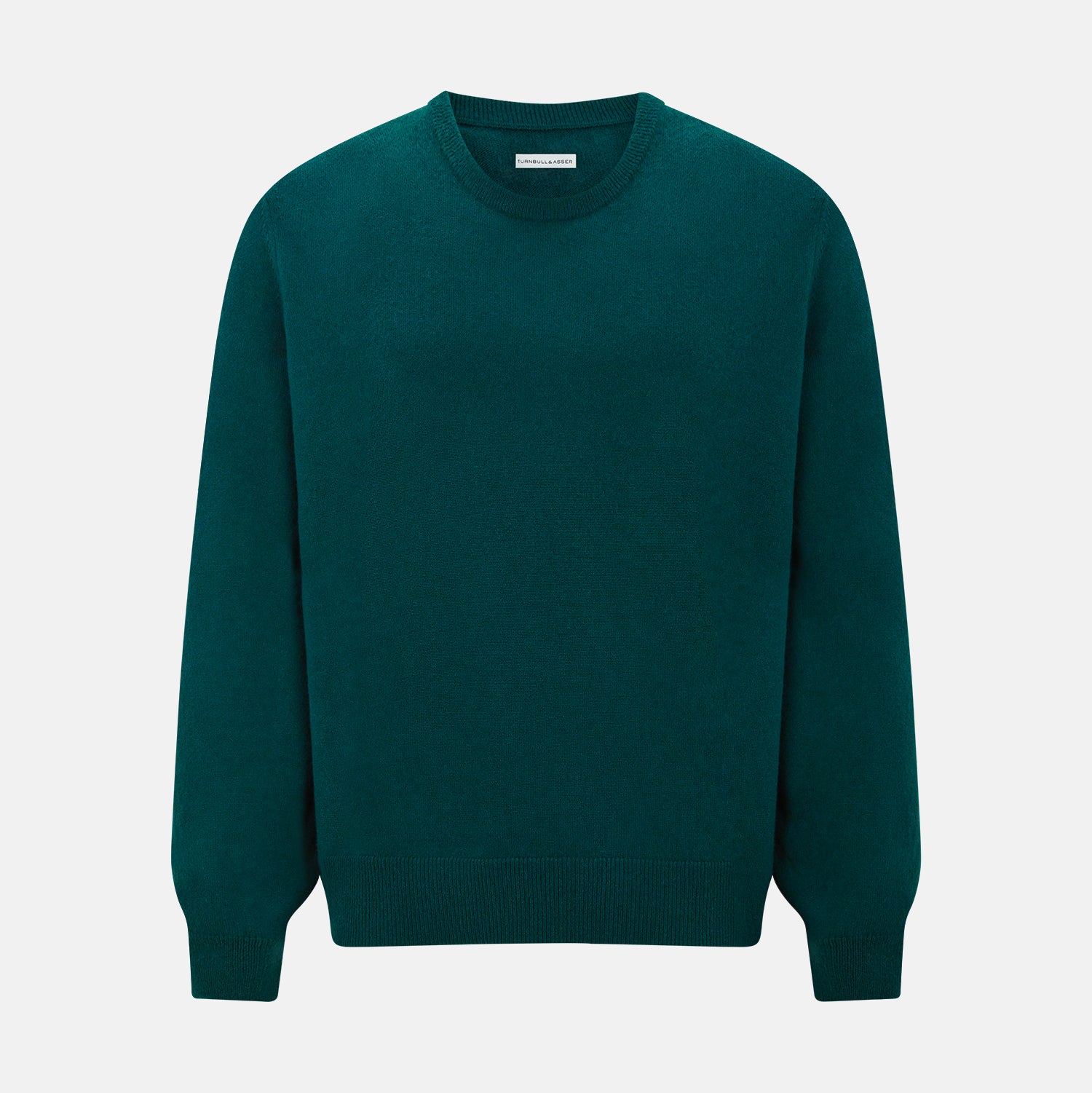 View 1 of product Moss Green Cashmere Round Neck Jumper