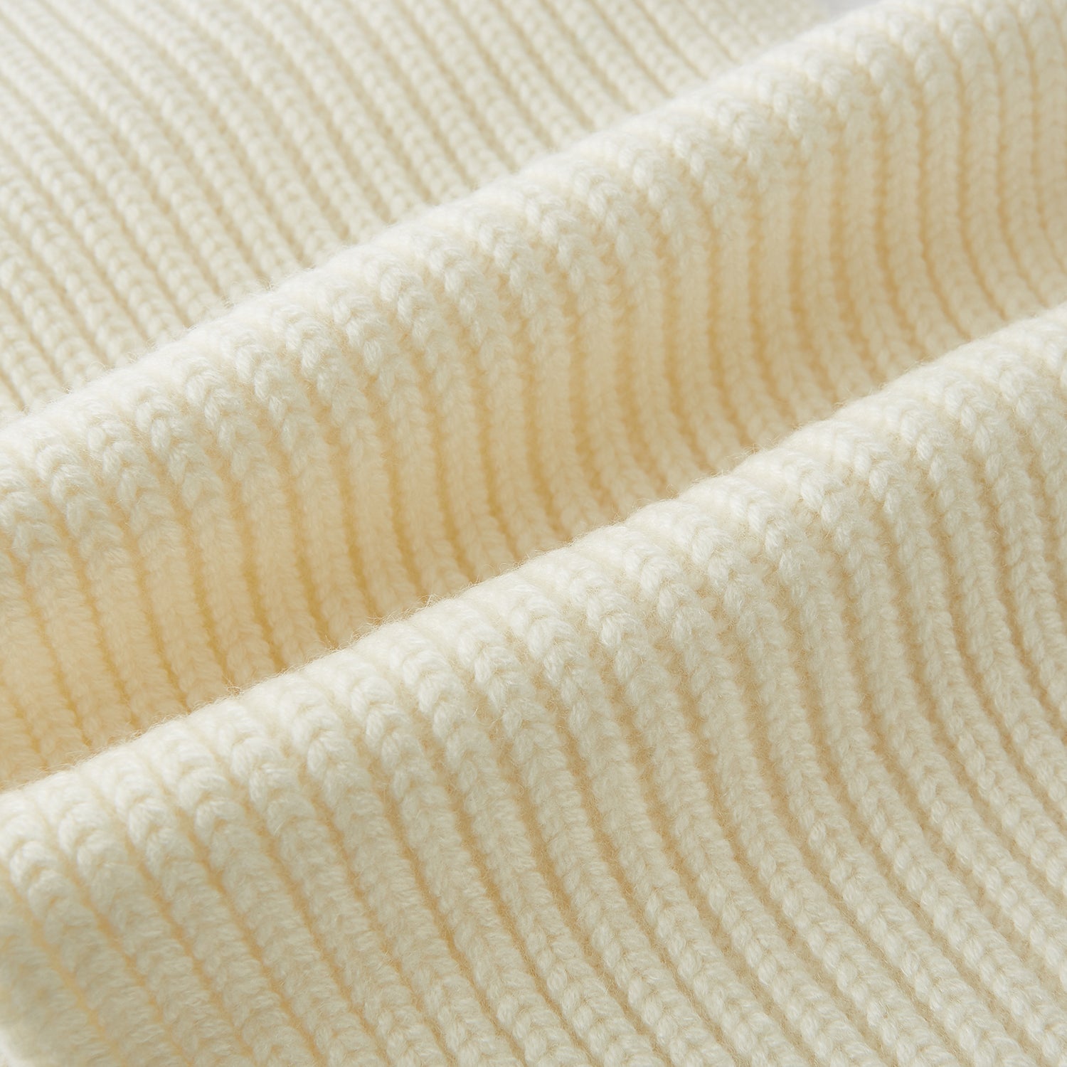 View 3 of product Ivory Rib-Knit Cashmere Scarf