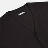 View 2 of product Brown Fine Merino V-Neck Cardigan