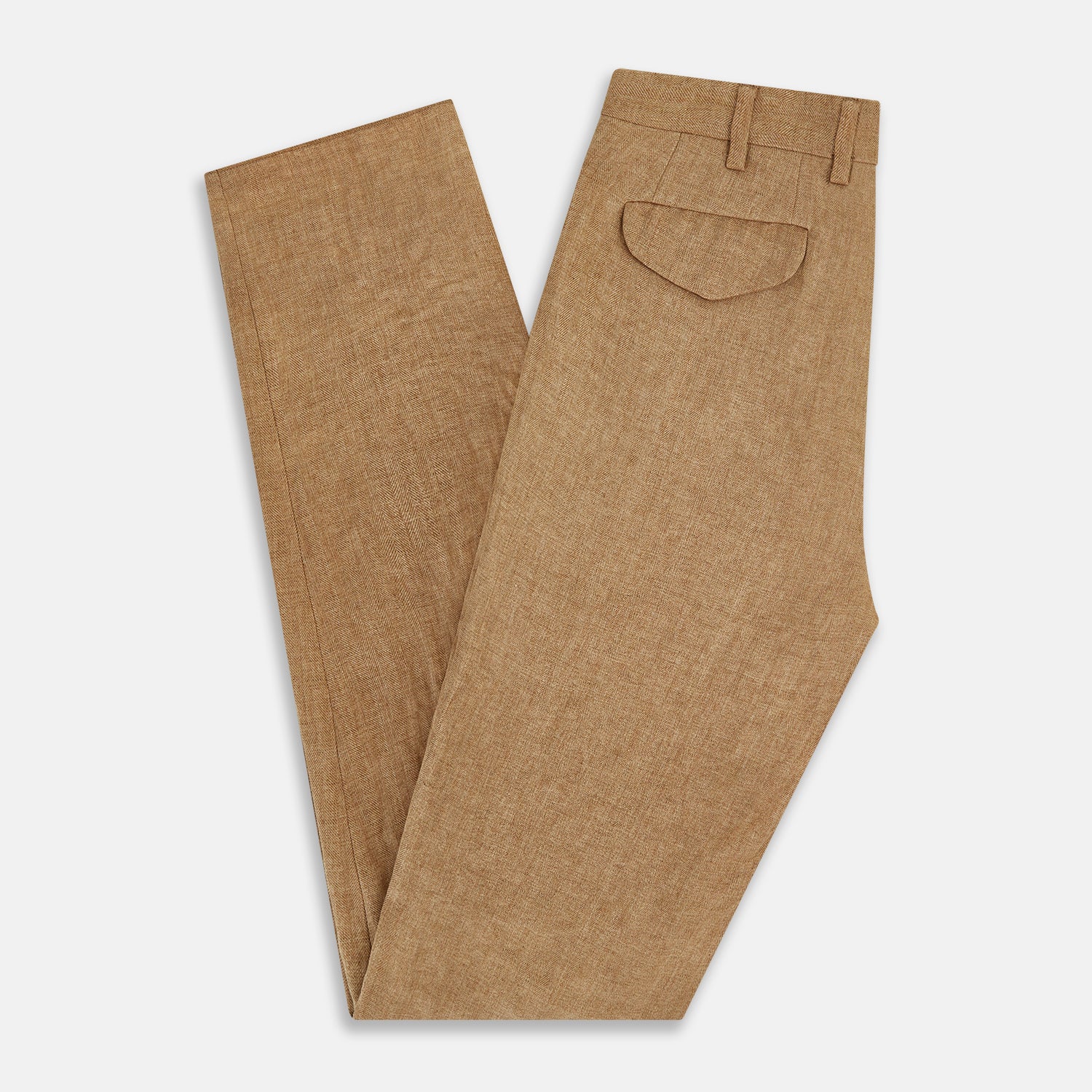 View 6 of product Camel Striped Linen Edmund trousers