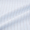 View 6 of product Pale Blue and Navy Grid Check Shirt with Contrast T&A Collar and Cuffs