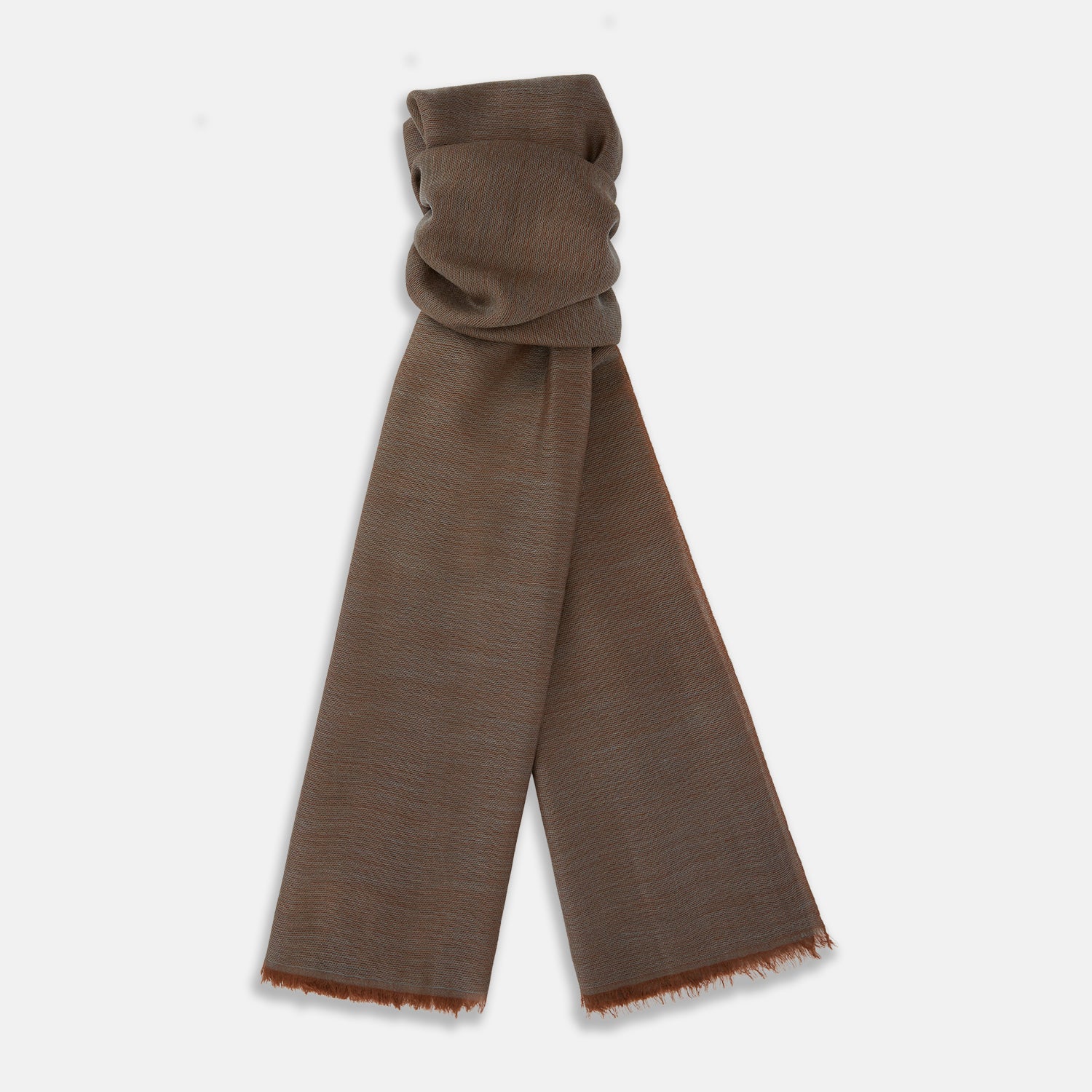 View 1 of product Brown and Grey Melange Cashmere Scarf