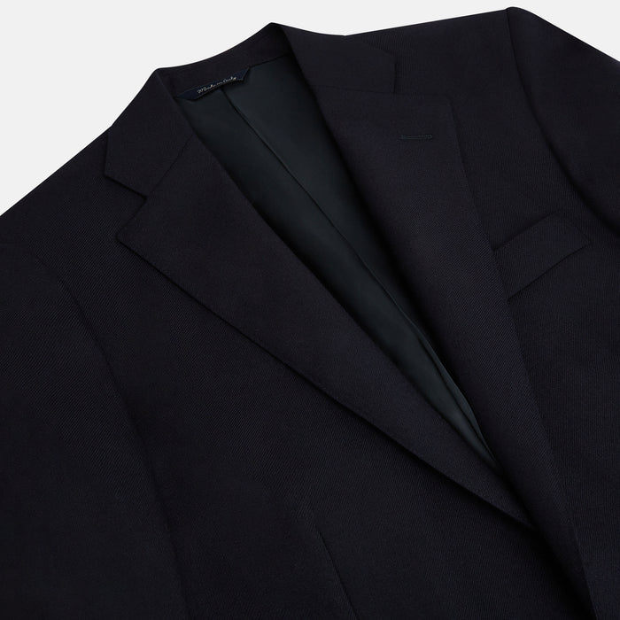 Long Navy Single Breasted Classic Blazer Image 1