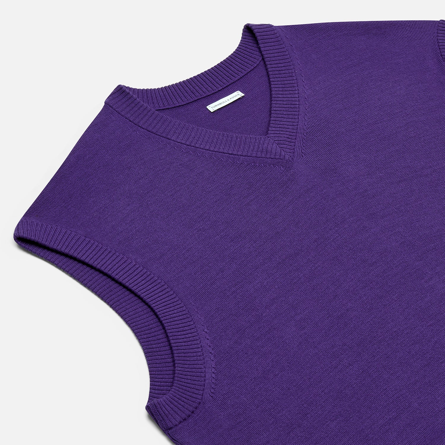 View 2 of product Purple Fine Merino V-Neck Vest