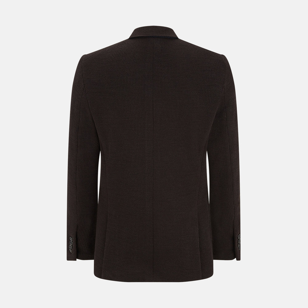 Dark Chocolate Knitted Cambridge Blazer