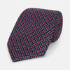 View 1 of product Navy and Pink Woven Printed Silk Tie