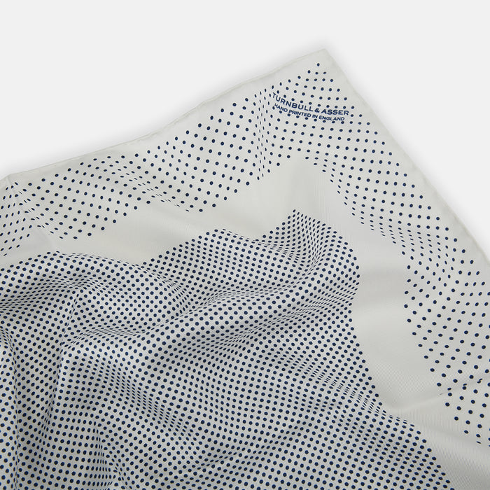 Cream Dot Silk Pocket Square Image 1