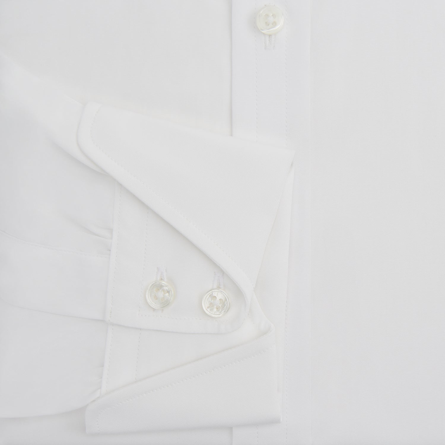 View 4 of product White Poplin Shirt With Regent Collar and 2-Button Cocktail Cuffs