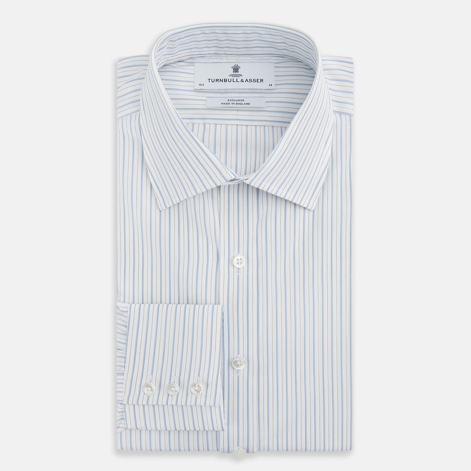 View 5 of product Sky Blue Combination Stripe Mayfair Shirt