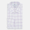 View 5 of product Lilac Grid Check Mayfair Shirt