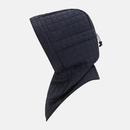 Navy Quilted Hood with Neck Warmer Image 2