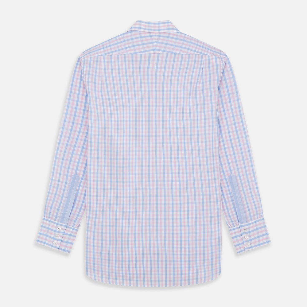 Red and Blue Multi Check Cotton RE-PURPOSE Mayfair shirt