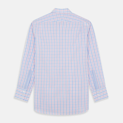 Red and Blue Multi Check Cotton RE-PURPOSE Mayfair shirt Image 4