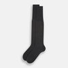 View 2 of product Charcoal/Brown Dash Striped Long Socks