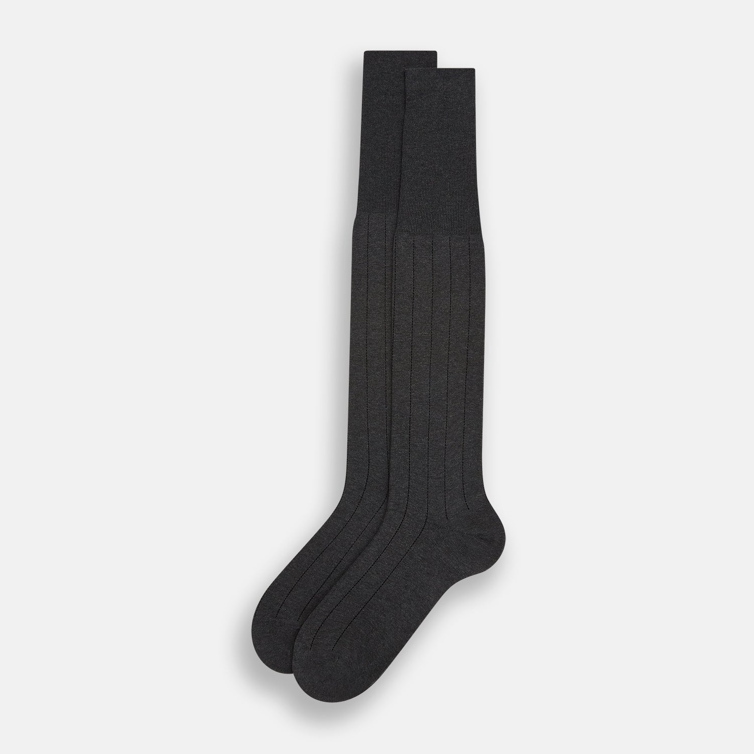 View 2 of product Charcoal/Brown Dash Striped Long Socks