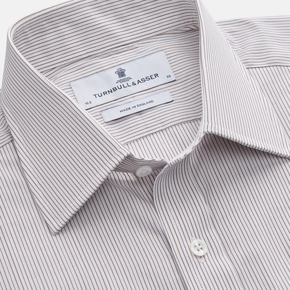 Sandstone Multi Stripe Cotton Regular Fit Mayfair Shirt Image 2