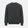 View 3 of product Charcoal Grey Cashmere Round Neck Jumper