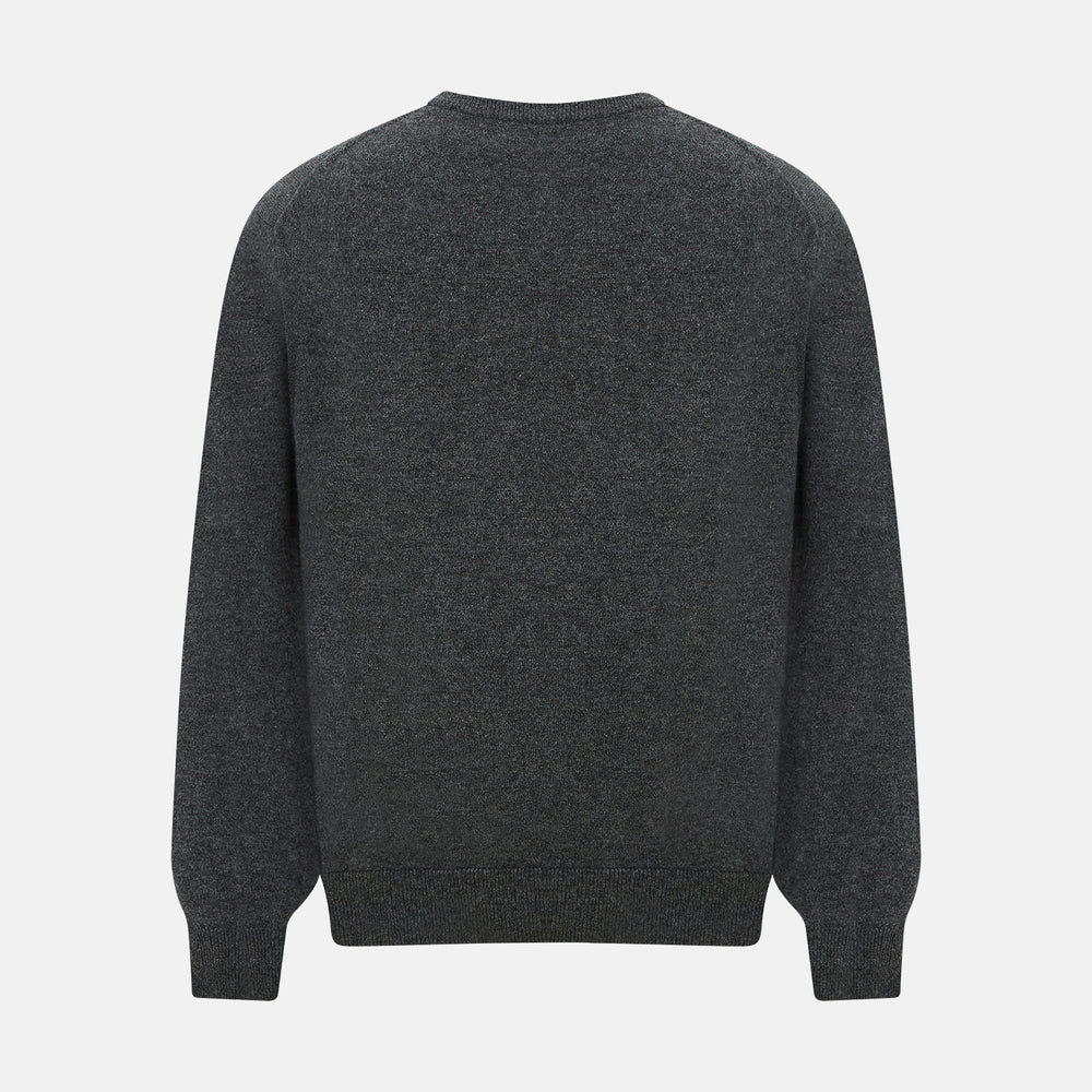 Charcoal Grey Cashmere Round Neck Jumper