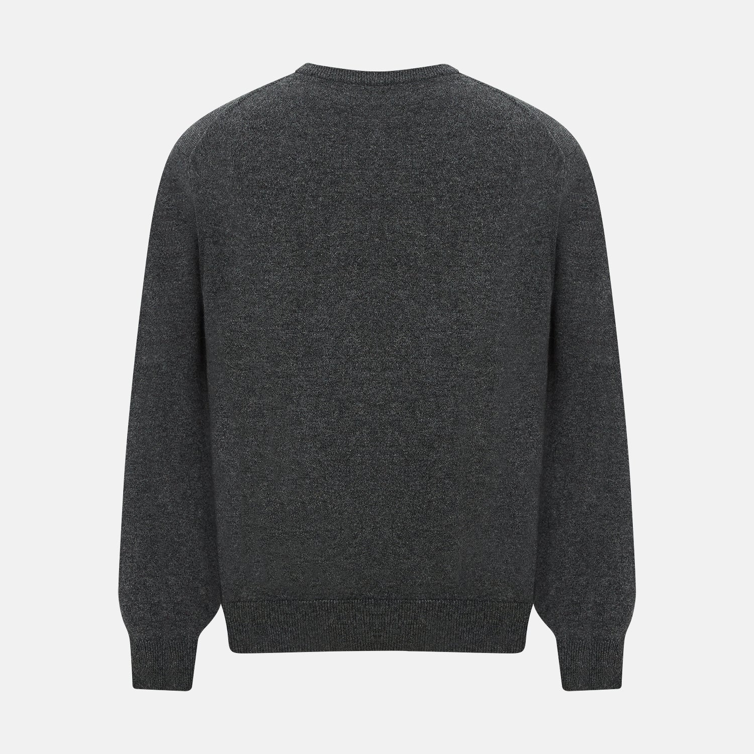 View 3 of product Charcoal Grey Cashmere Round Neck Jumper