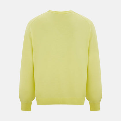 Bright Yellow Cashmere V-neck Jumper Image 2