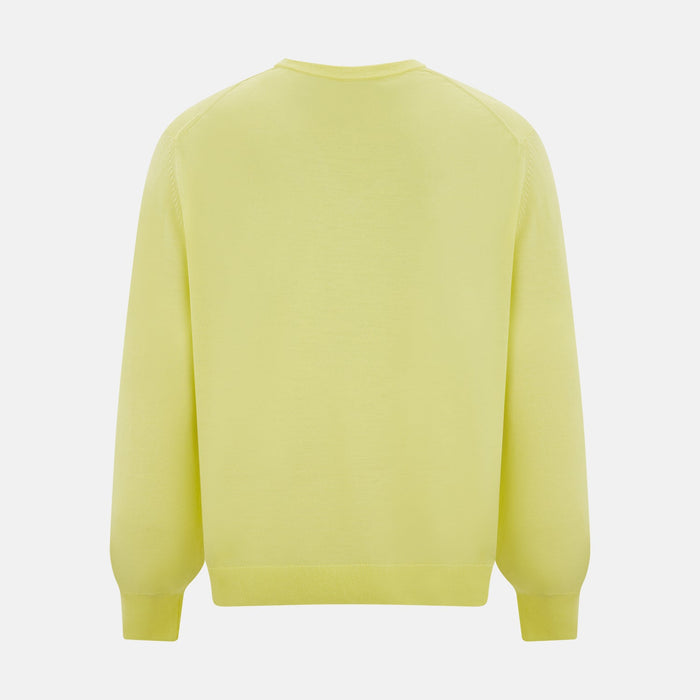 Bright Yellow Merino V-neck Jumper Image 2