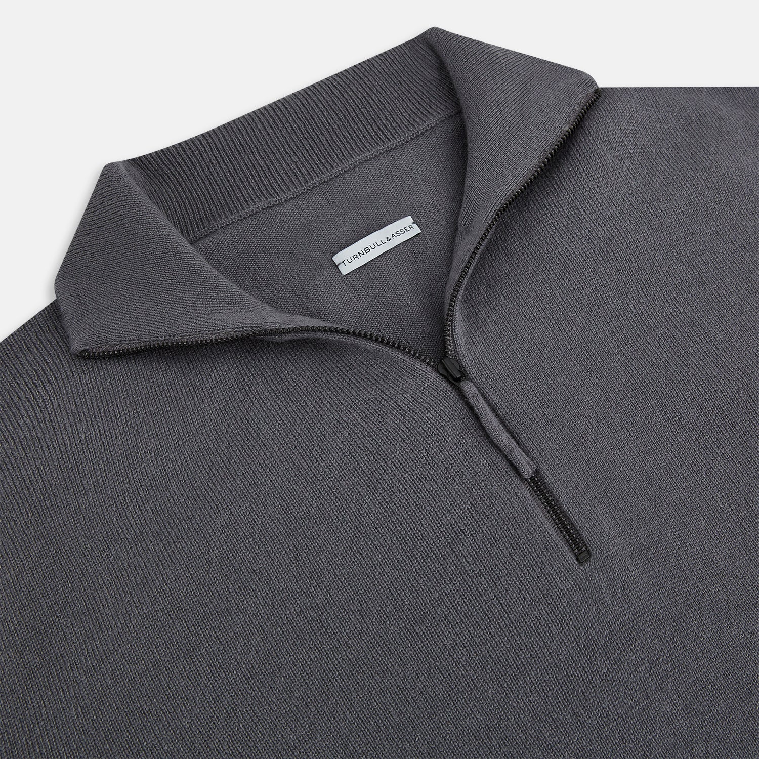 View 2 of product Grey Half-Zip Cashmere Jumper