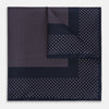 View 1 of product Navy and Pink Dot Silk Pocket Square
