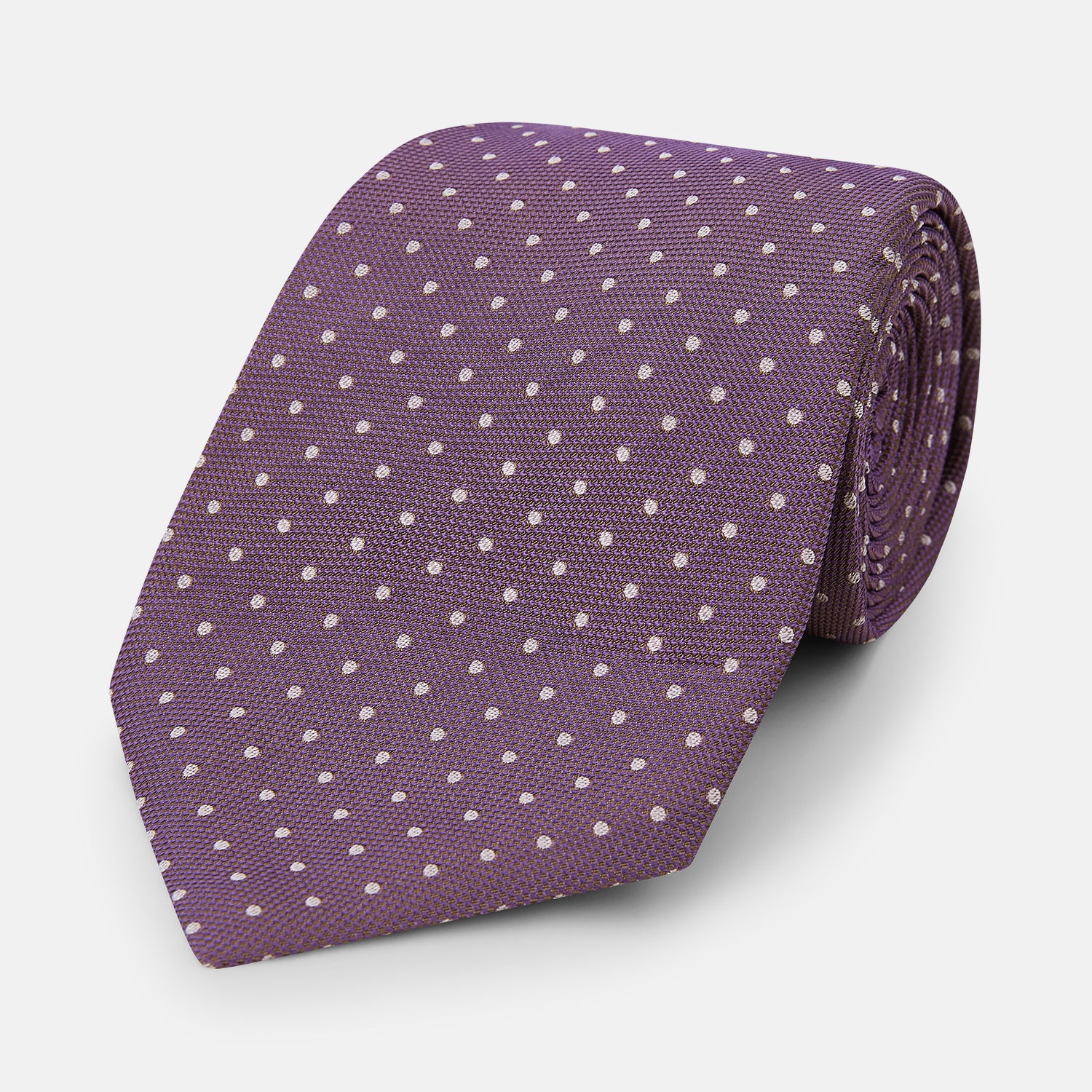 View 1 of product Lilac and Purple Micro Dot Silk Tie