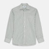 View 1 of product Green Stripe Weekend Fit Shirt with Derby Collar and 1-Button Cuffs