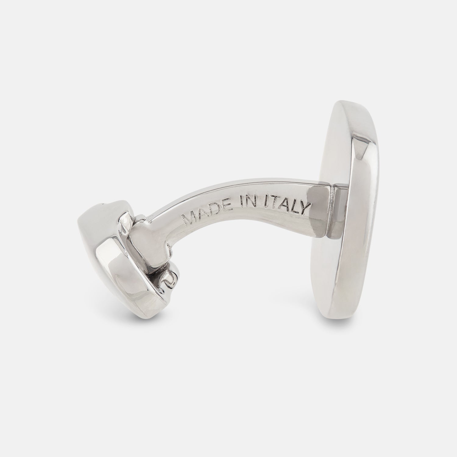 View 2 of product Brushed Silver Rounded Square Cufflinks