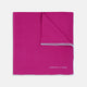 Fuchsia and White Piped Silk Pocket Square