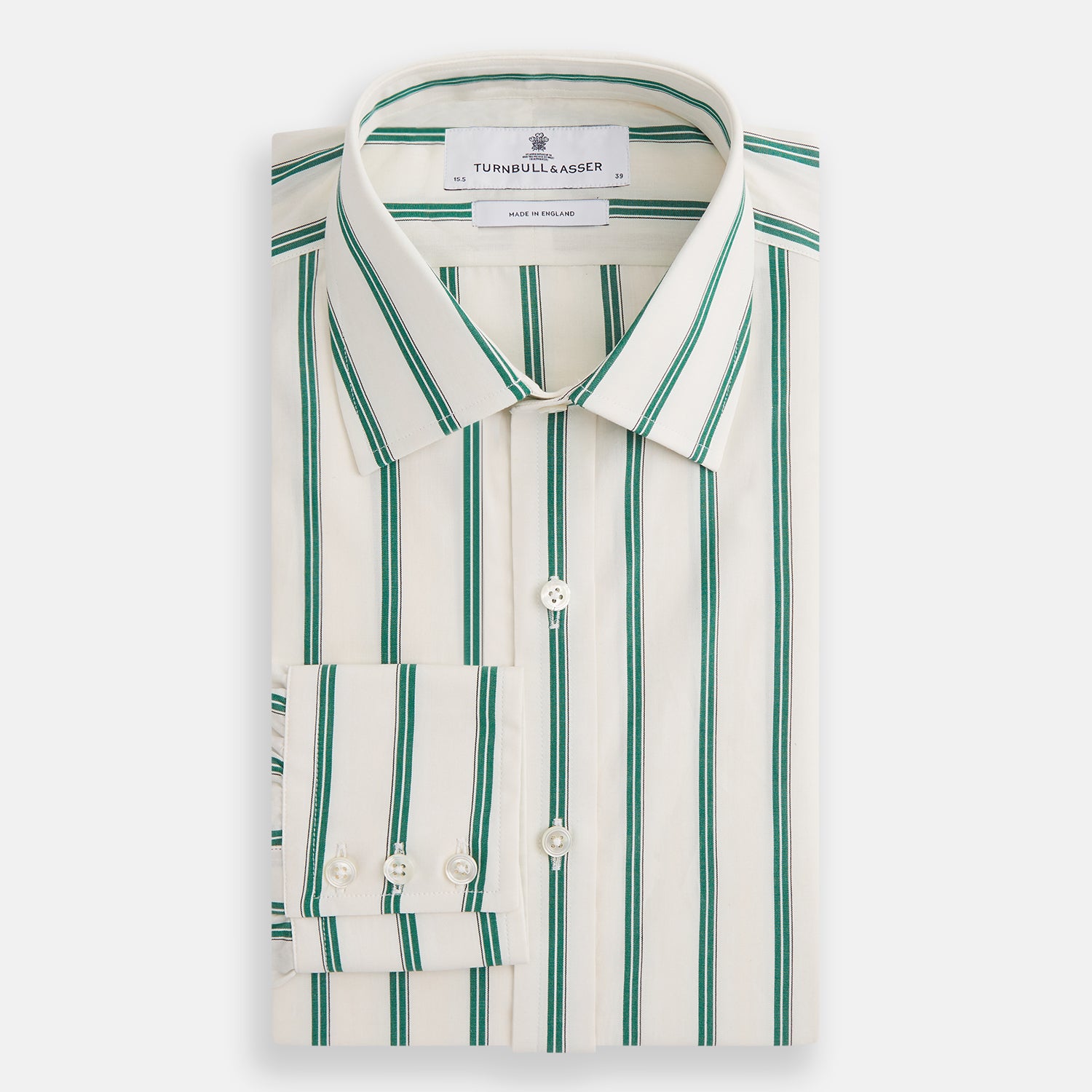 View 5 of product Green Double Track Stripe Mayfair Shirt
