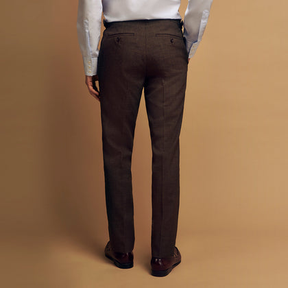 Brown Puppytooth Wool Jonathan Trousers Image 5