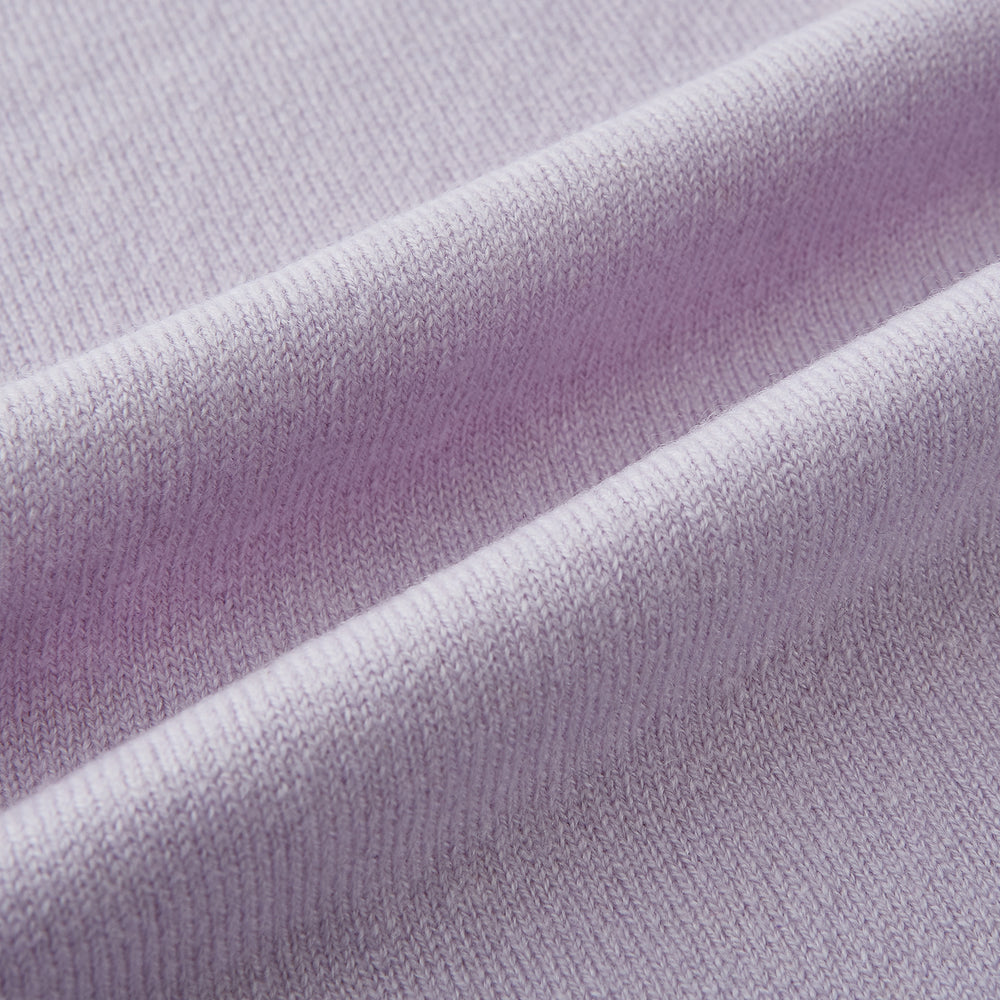 Plain Lilac Cashmere Knitted Scarf