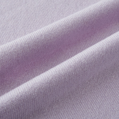 Plain Lilac Cashmere Knitted Scarf Image 2