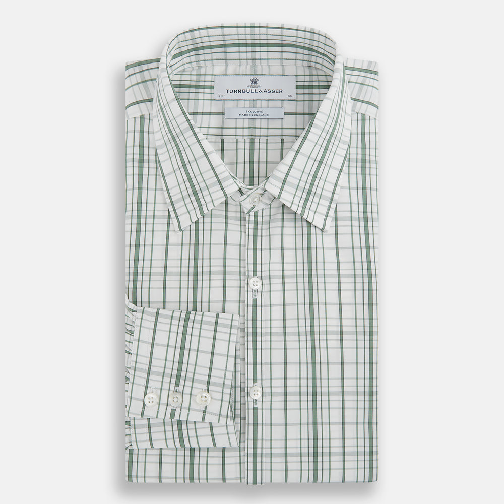 Sage Green Plaid Check Westminster Shirt