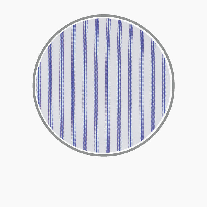Navy Centre Stripe Cotton Fabric Image 2