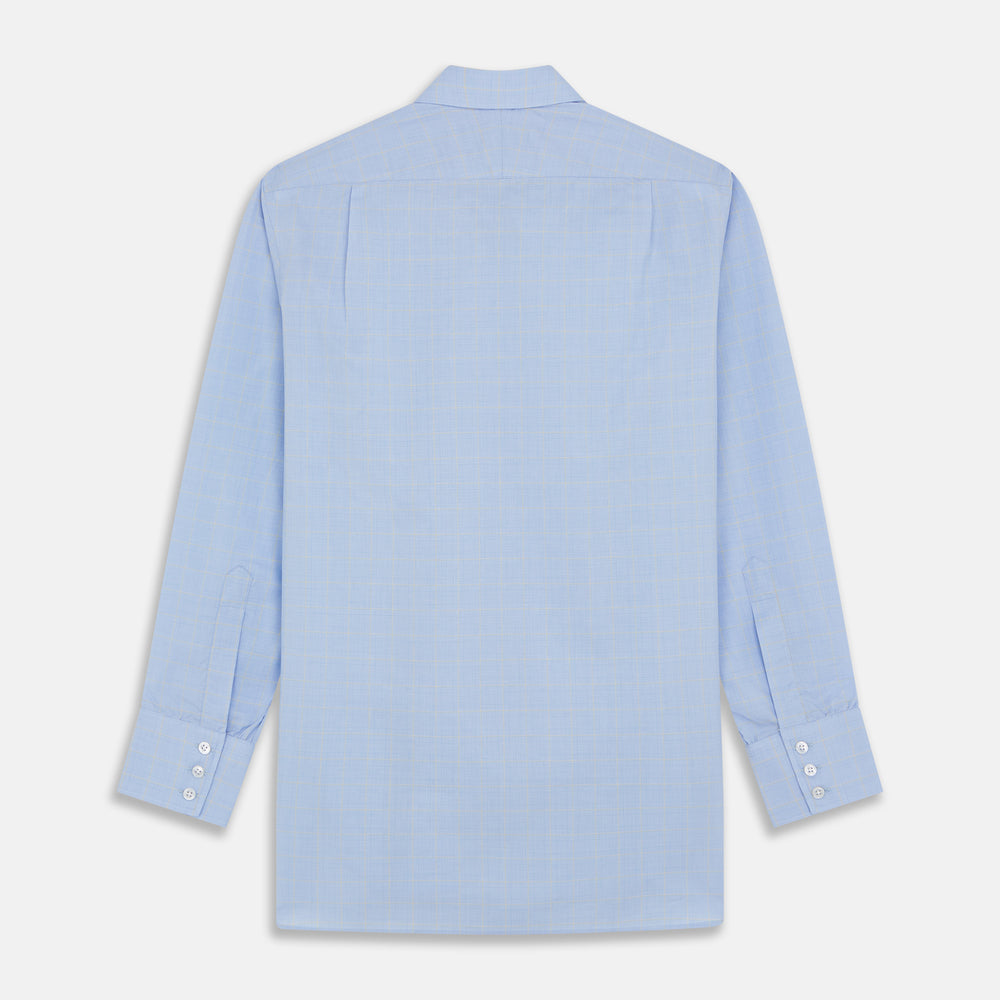 Yellow and Blue Prince of Wales Check Mayfair Shirt