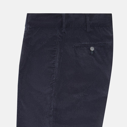 Navy Corduroy Edward Trousers Image 3