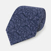 View 1 of product Navy Paisley Printed Silk Tie