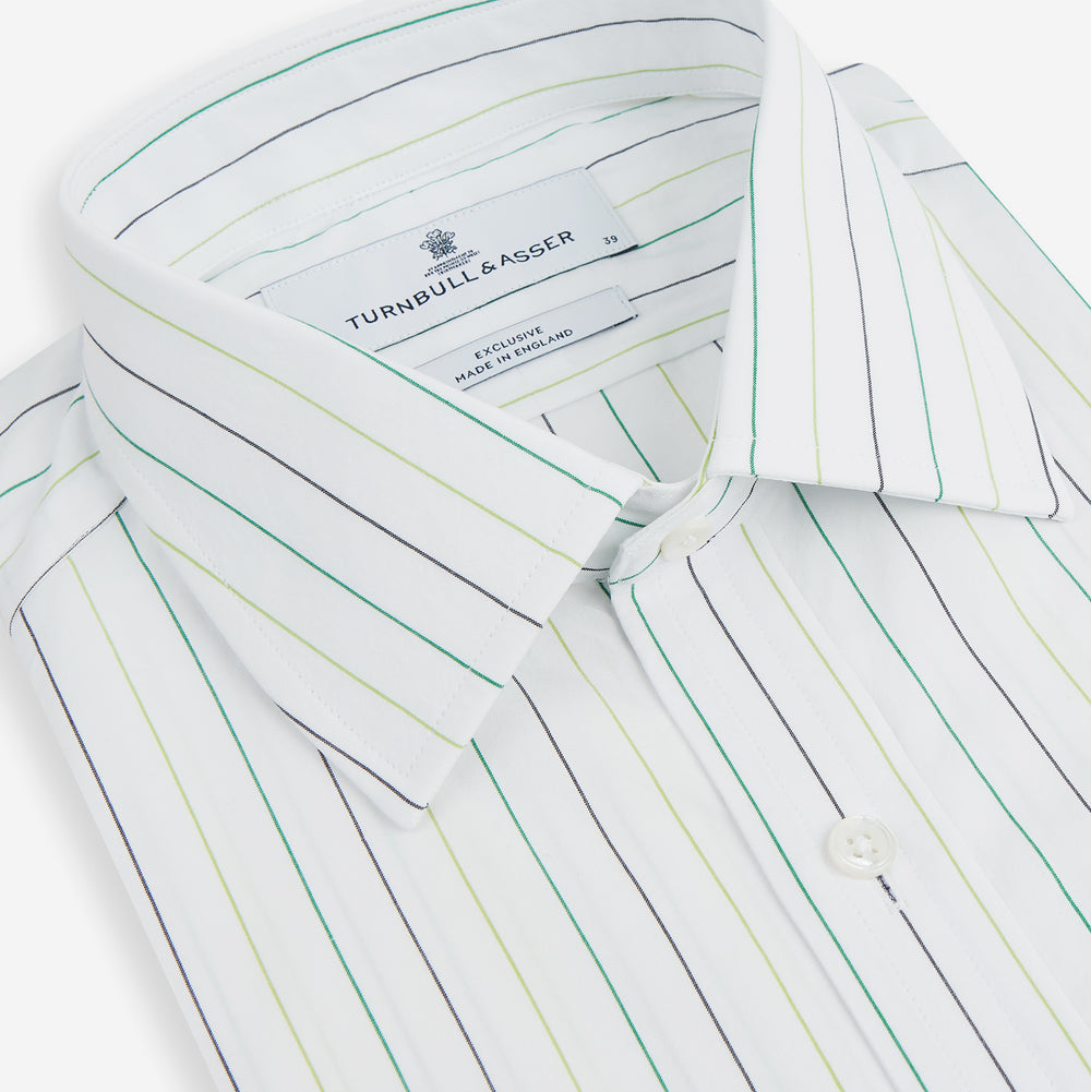 Green Wide Pinstripe Mayfair Shirt