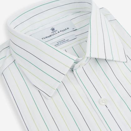 Green Wide Pinstripe Mayfair Shirt Image 1