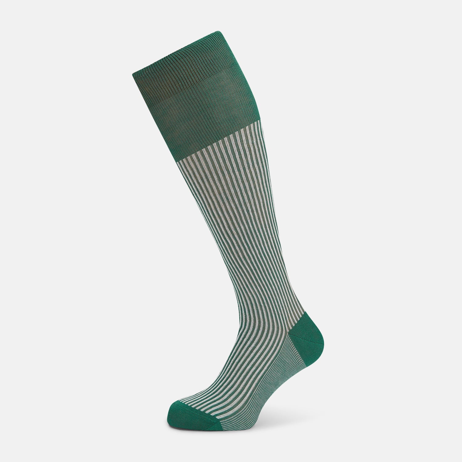 View 1 of product Melon Green/White Thin Striped Long Socks